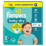 Pampers Baby-Dry Nappies Size 5+ (12-17kg) Essential Pack 35 per pack - McGrocer