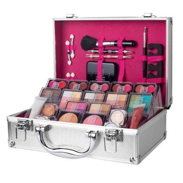 Envie makeup vanity case 80-piece silver kit - British product