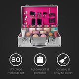 Envie makeup vanity case 80-piece silver kit - British product