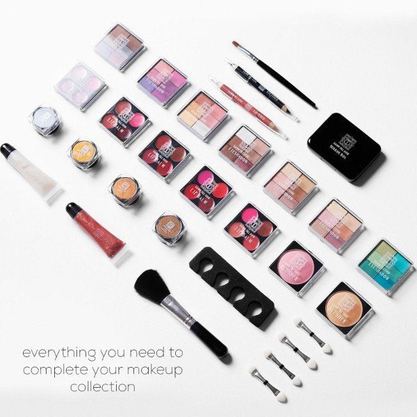 Envie makeup vanity case 80-piece silver kit - British product
