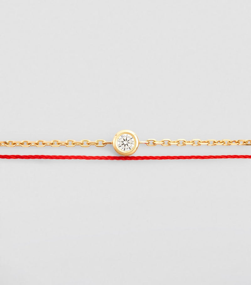 Redline yellow gold Pure Duo bracelet 16.5cm, imported from the UK