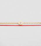 Redline yellow gold Pure Duo bracelet 16.5cm, imported from the UK