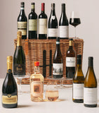 Harrods wine celebration hamper with wicker basket - British brand