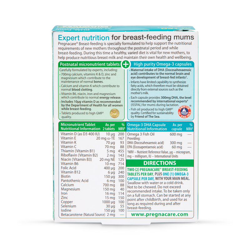 Vitabiotics Pregnacare Breastfeeding supplement 84 tablets (British brand)