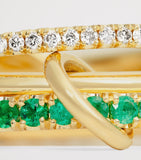 Spinelli Kilcollin Norah ring with emerald and diamonds, imported from the UK