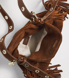 Maje mini suede Miss M shoulder bag, UK version