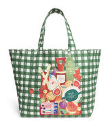 Harrods Harrods Cotton Canvas Check Feast Shoulder Bag- Buy online at McGrocer