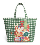 Harrods cotton canvas check feast shoulder bag - British product