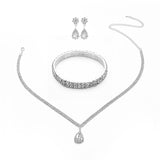 Livingandhome 3-piece jewelry set with zircon stones, imported from the UK