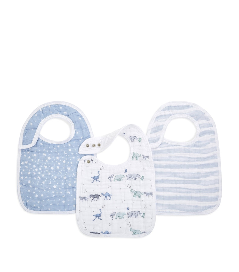 aden + anais Rising Star bibs set of 3 organic cotton, imported from the UK