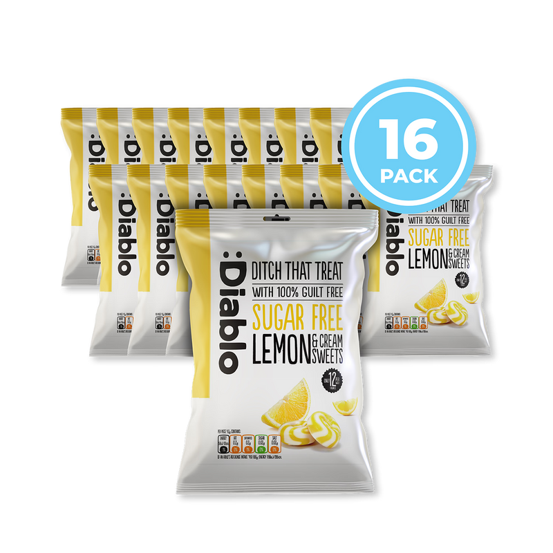 Diablo sugar free lemon and cream sweets 75g, UK version