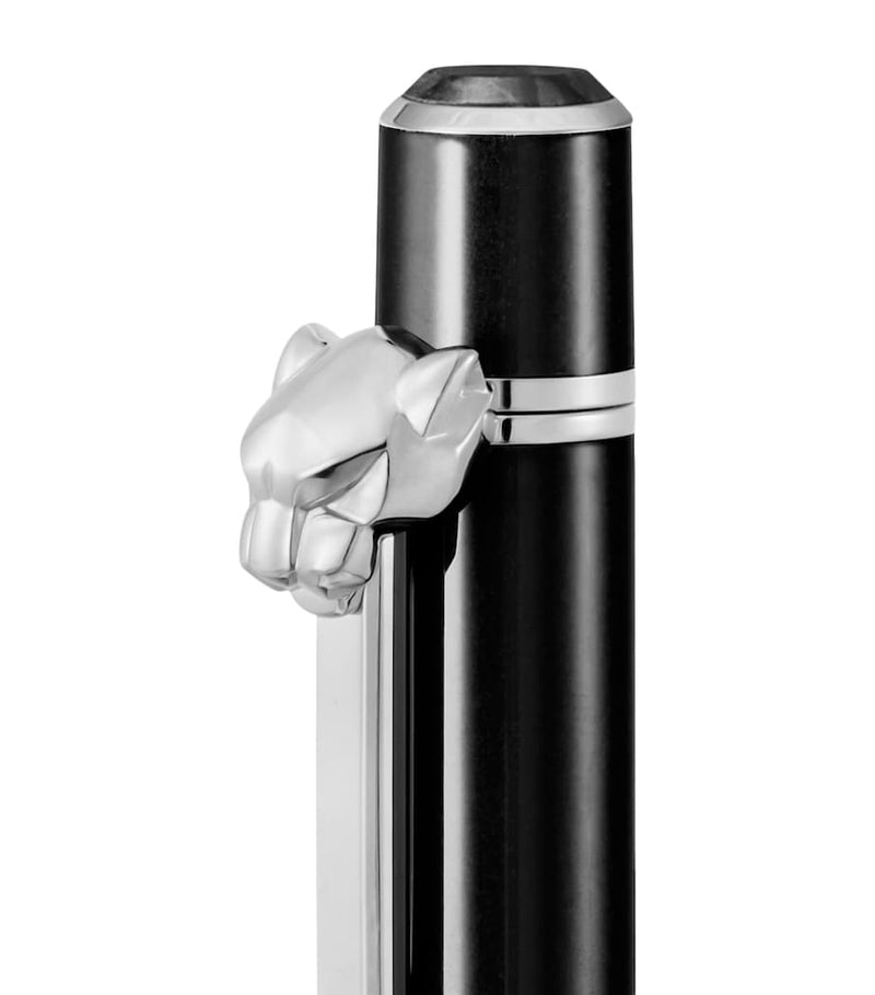 Cartier small ballpoint pen with sculpted feline clip approximately 12.5cm - British product