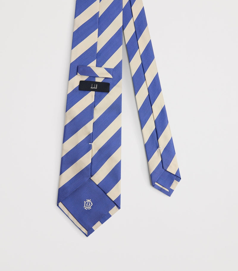 Dunhill mulberry silk stripe tie imported from the UK