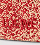 LOEWE x Paula's Ibiza raffia pouch with leather handle, UK version