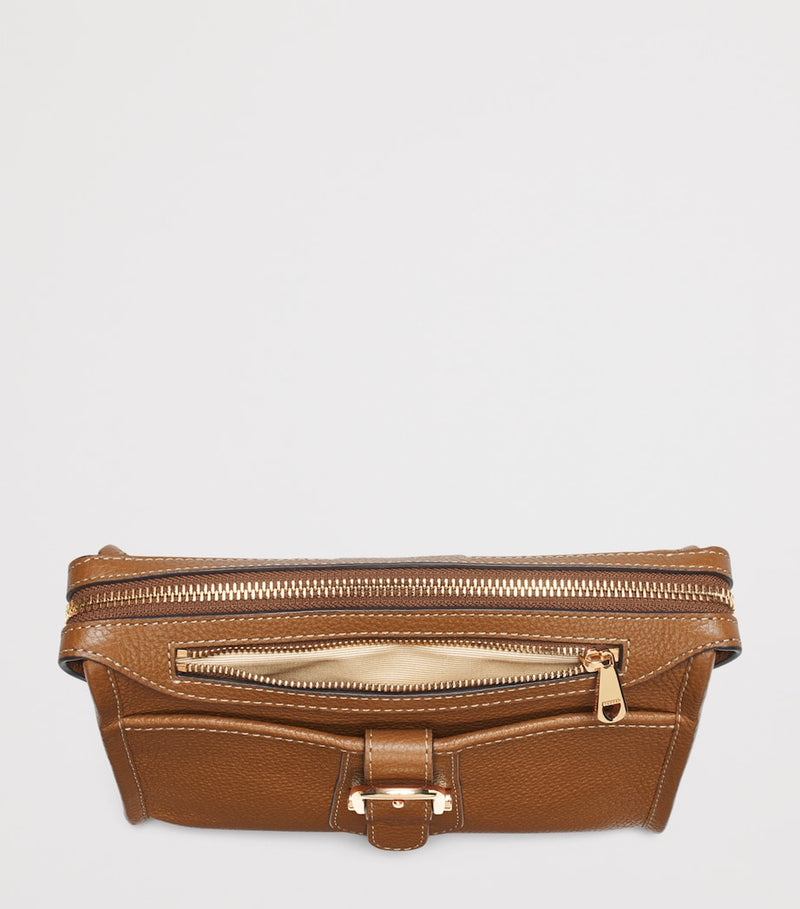 Aspinal of London Bella cross-body satchel pebble leather - British product