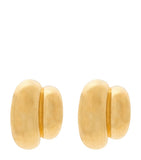 Saint Laurent double domed clip-on earrings gold-tone (British brand)