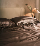 Gingerlily silk Mocha king pillowcase 50cm x 90cm - British product