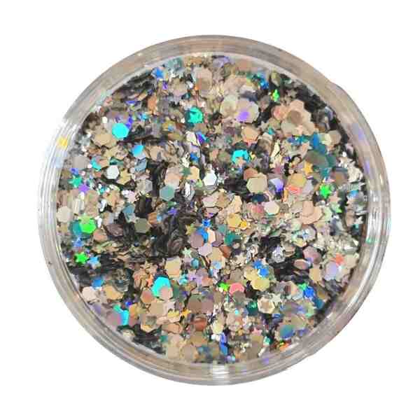 Luvyah Cosmetics Intergalactic Silver Body Glitter, UK version