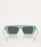 Tiffany & Co. injected rectangular sunglasses with blue tips, from the UK
