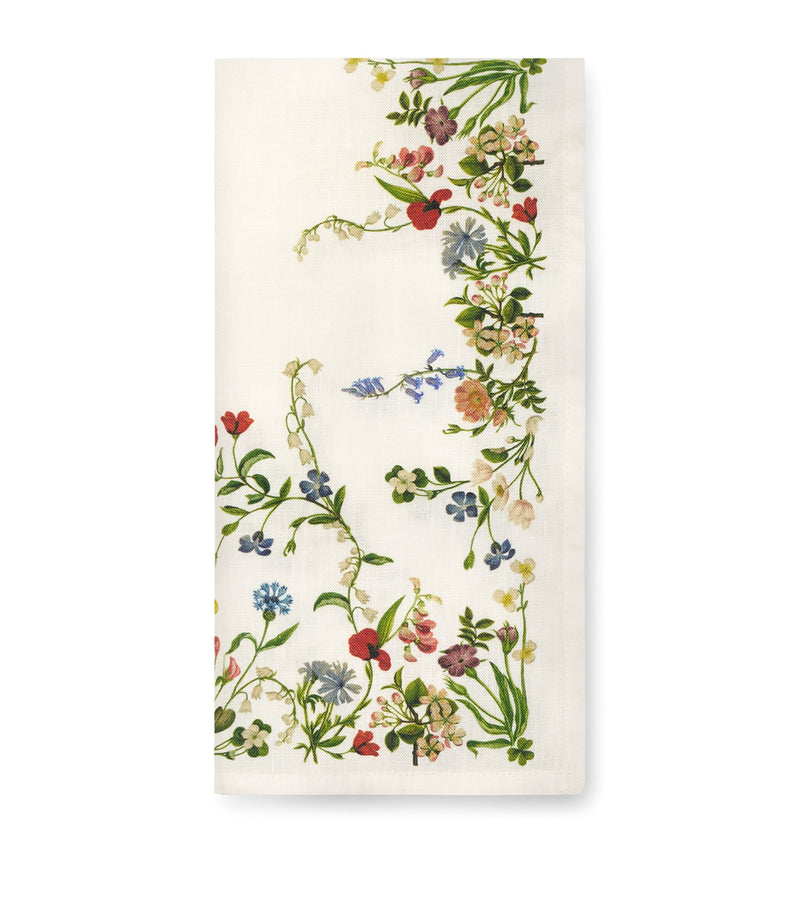 Summerill & Bishop linen botanical wildflower napkin 50cm x 50cm (British brand)