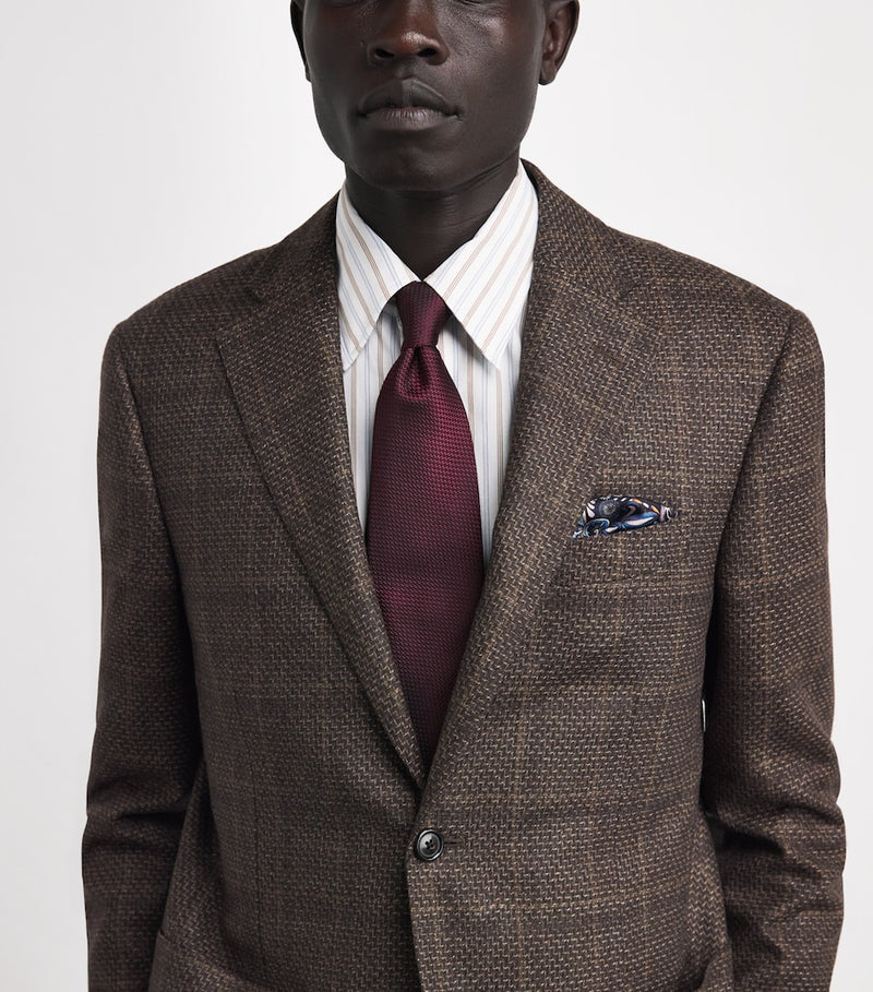 Isaia seven-fold silk tie 8cm - British product