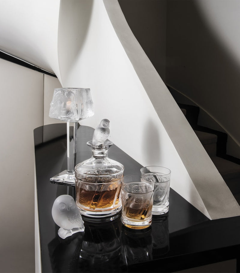 Lalique whisky tumbler owl 200ml, imported from the UK