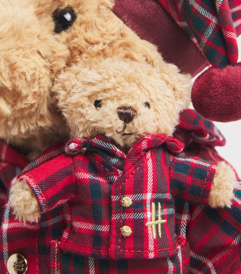 Harrods Tartan PJ teddy bear 25cm, imported from the UK