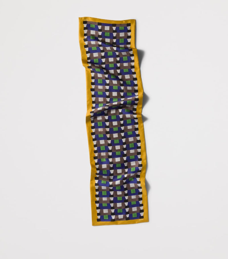 Miu Miu printed silk scarf 137cm x 34cm - British product