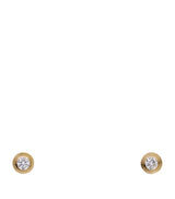 Harrods Cartier d'Amour Extra-Small Yellow Gold and Diamond Stud Earrings- Buy online at McGrocer