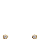 Cartier extra-small yellow gold and diamond earrings - British product