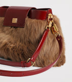 Dolce&Gabbana Vittoria shoulder bag in lamb fur and calfskin, UK version