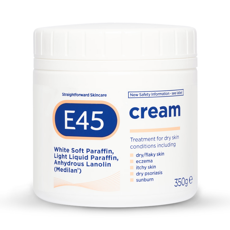 E45 Dermatological Moisturising Cream 350g, UK version