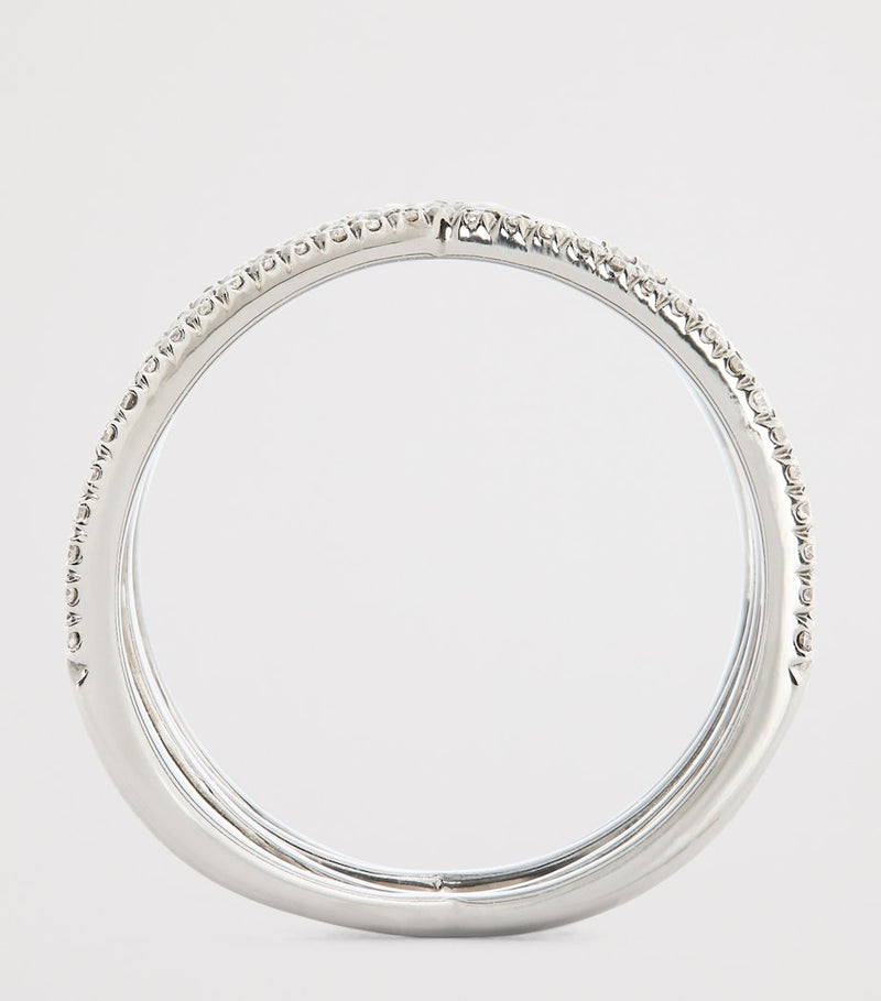 Eva Fehren blackened white gold diamond XX ring - British product
