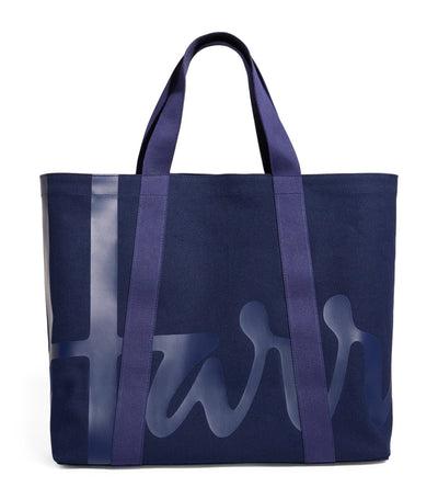 Sac fourre-tout en coton avec logo Harrods