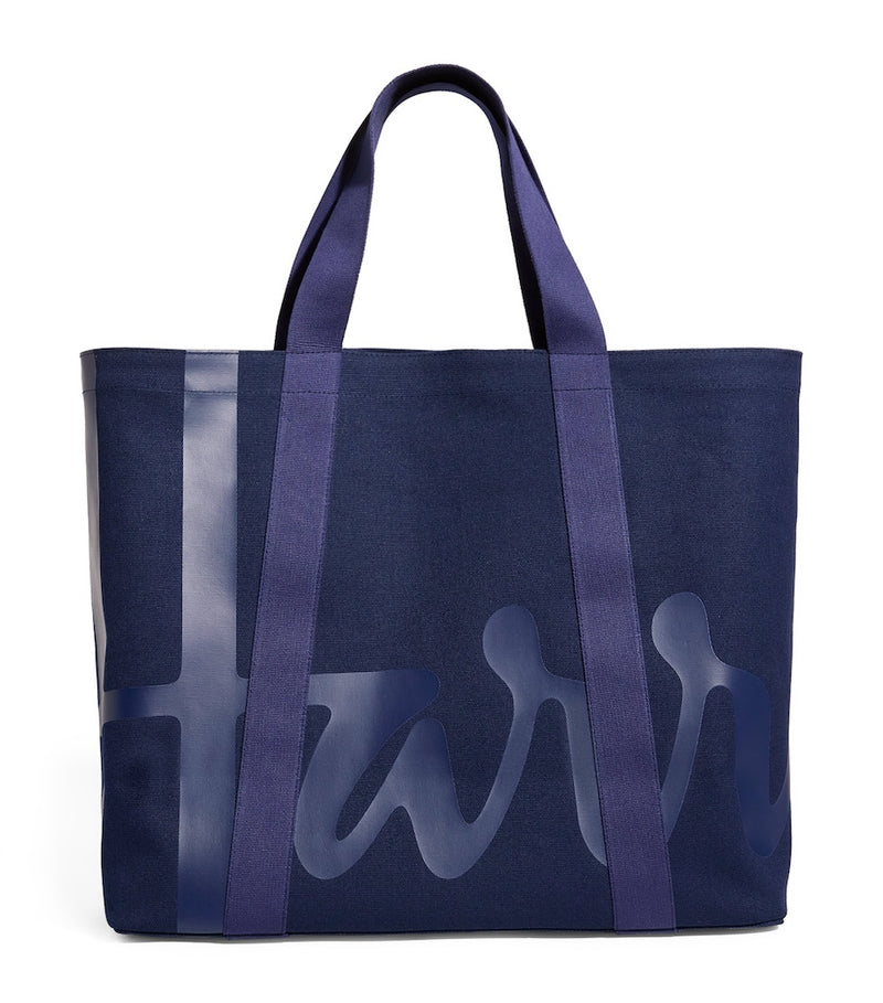 Harrods large cotton logo tote bag, UK version