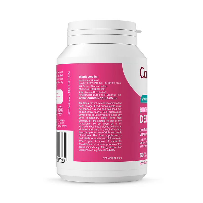 Conceive Plus birth control cleanse 60 capsules - British product