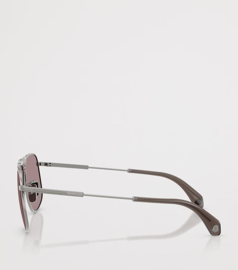 Moncler Vitessa pilot sunglasses steel frame (British brand)