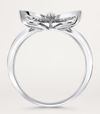 Graff Mini Butterfly diamond ring in white gold, UK version