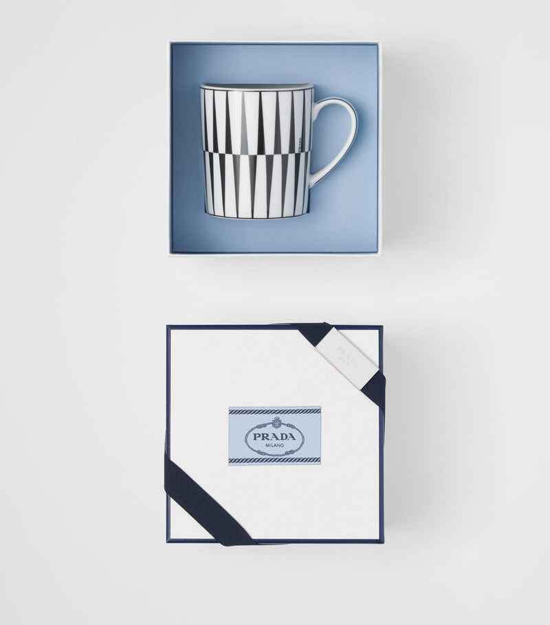 Prada porcelain stripes mug, imported from the UK