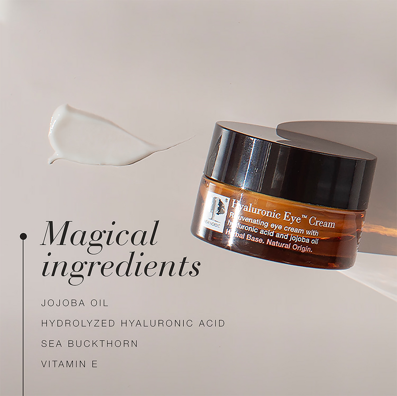 Hyaluron eye cream with hyaluronic acid and jojoba oil (British brand)