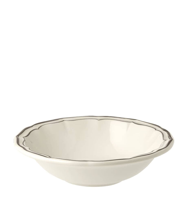 Gien Filet Taupe 4 cereal bowls 18cm (British brand)
