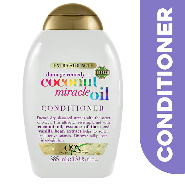 OGX Coconut Miracle Oil Conditioner 385ml, imported from the UK