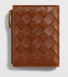 Bottega Veneta Small Leather Bifold Wallet, imported from the UK