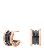 Bvlgari B.zero1 earrings rose gold and ceramic, UK version