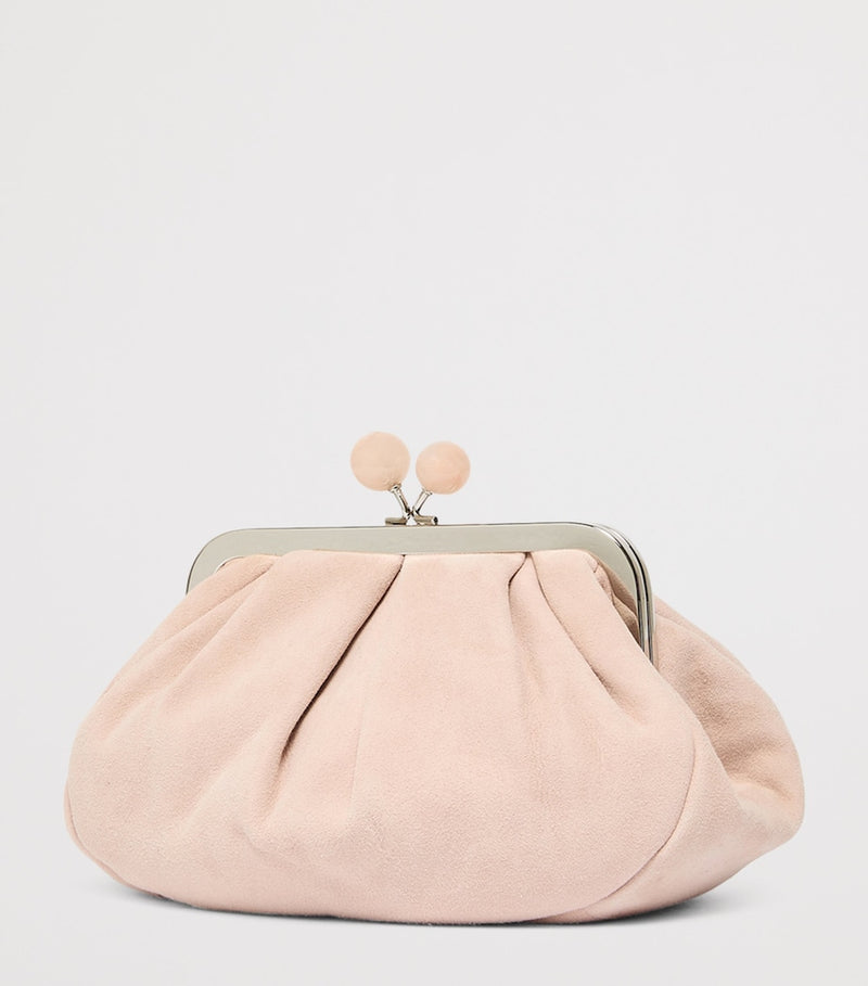 Weekend Max Mara Pasticcino suede clutch bag - British product