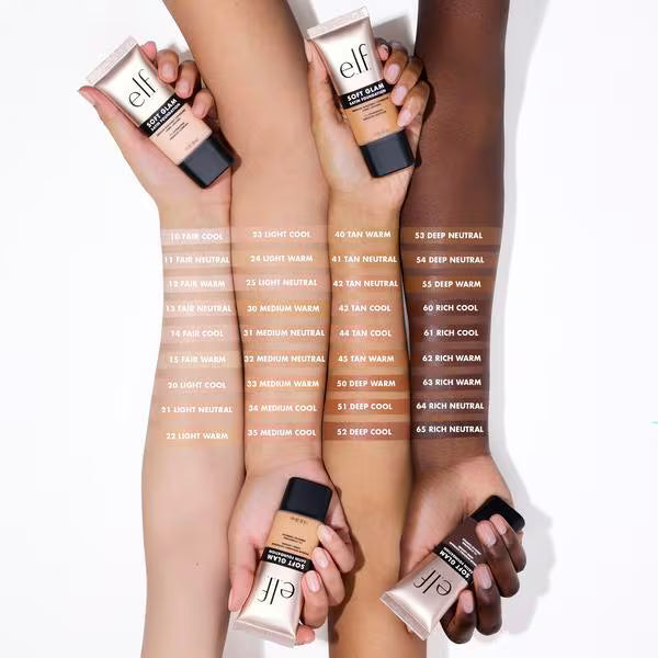 e.l.f. Soft Glam Satin Foundation 22 Light Warm 30ml - British product