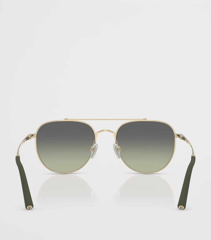 Oliver Peoples R-10 pilot sunglasses with titanium frames - British product