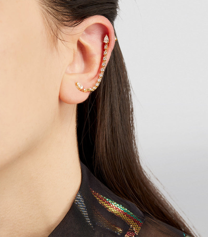 Anita Ko double-pierced loop earring with diamonds, UK version