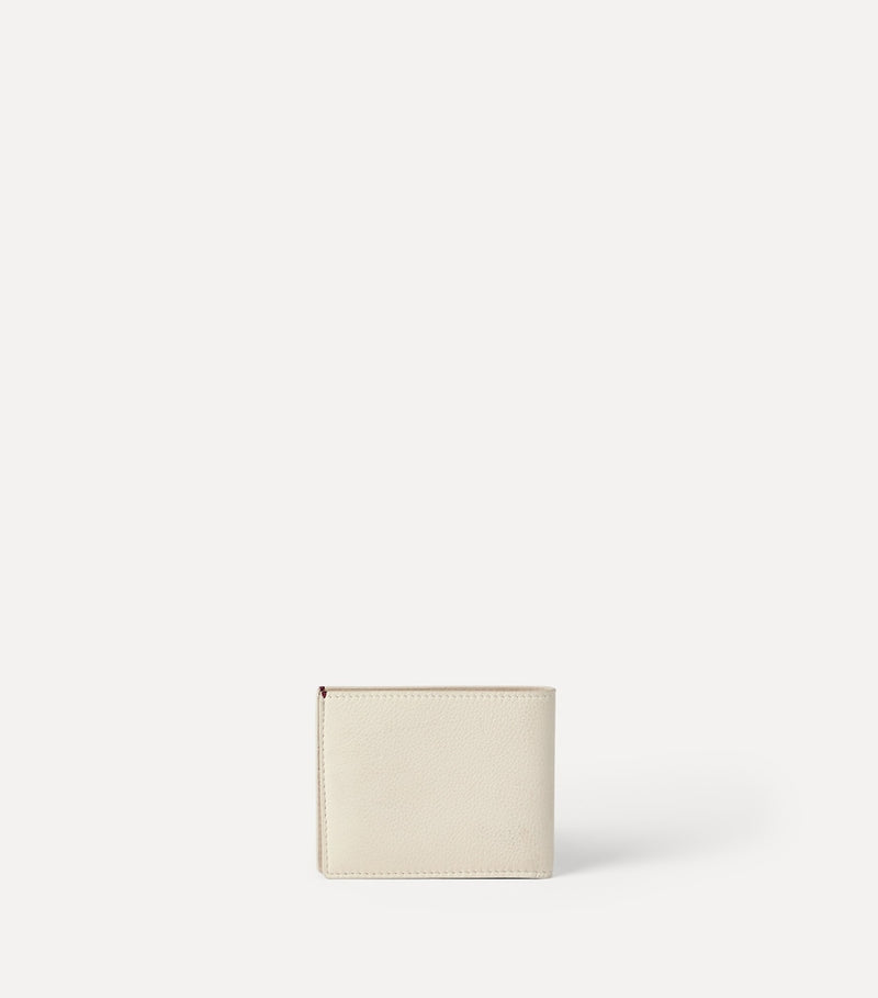 Brunello Cucinelli leather bifold wallet with six card slots (British brand)