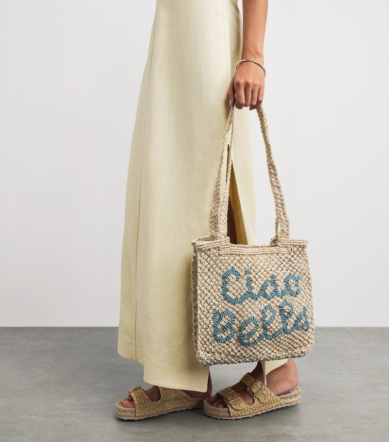 The Jacksons Ciao Bella jute tote bag (British brand)